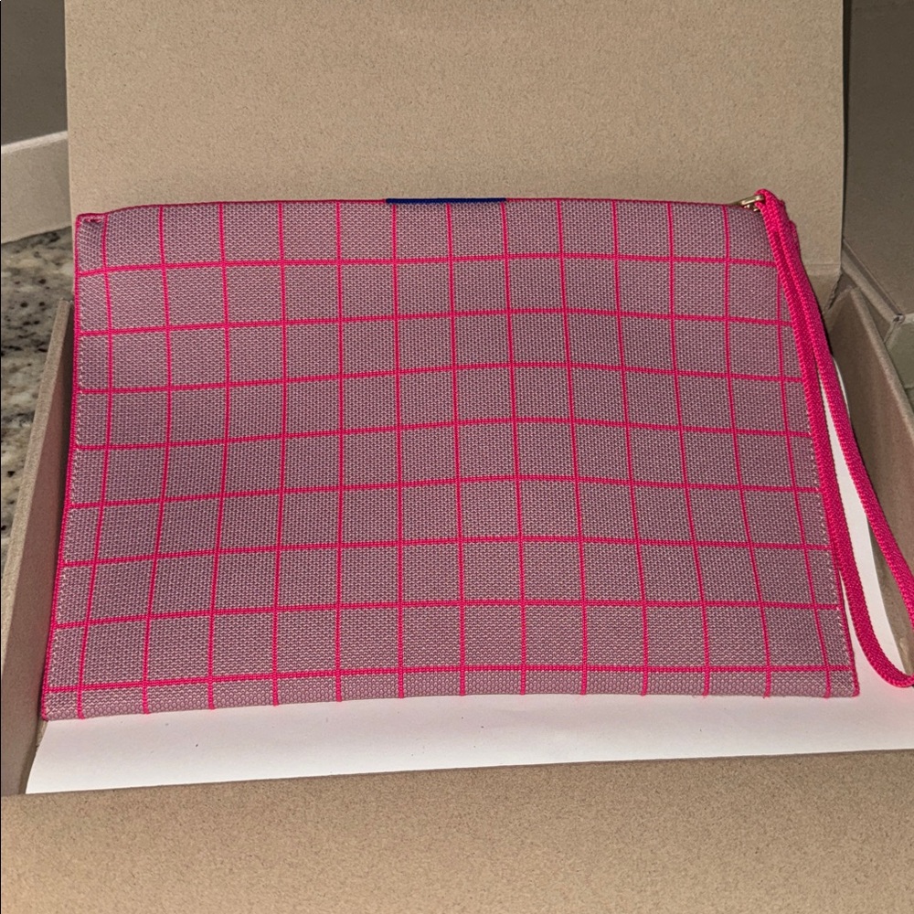 Rothy's Pink and Gray Clutch